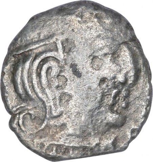 Silver Drachma Coin of Svami Rudrasena III of Kardamaka Family of Western Kshatrapas.