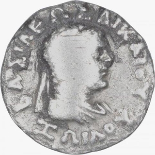 Rare Silver Drachma Coin of Zolius I of Indo Greeks.