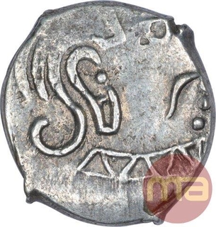 Silver Drachma Coin of Kumargupta of Gupta Empire.