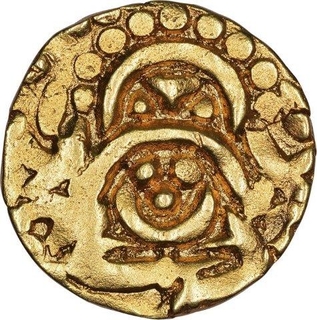 Debased Gold Four and Half Masha Coin of Gangeya Deva of Kalachuris of Tripuri.