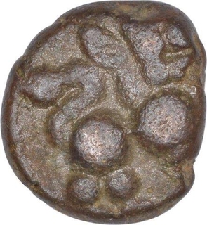 Copper Dramma Coin of Samanta Narayana of Yadavas of Devagiri Feudatory.