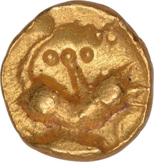 Rare Gold Fanam Coin of Chalukyas of Kalyana.