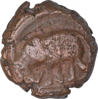 Copper Kasu Coin of Achyutharaya of Vijayanagara Empire.