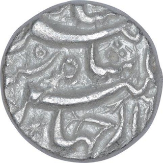 Silver One Rupee Coin of Jahangir of Qandahar Mint.