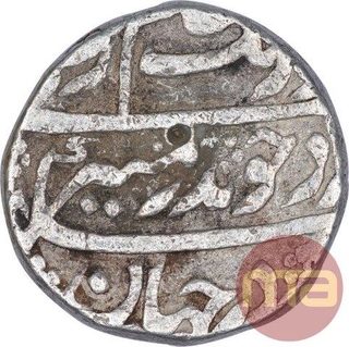 Silver One Rupee Coin of Aurangzeb Alamgir of Surat Mint.