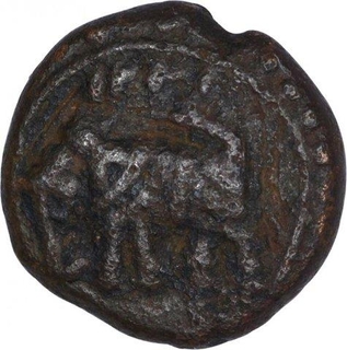 Copper One Eighth Paisa Coin of Tipu Sultan of Patan Mint of Mysore Kingdom.