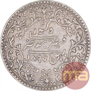 Silver Two and Half Kori Coin of Khengarji III of Bhuj Mint of Kutch State.