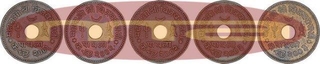 Copper Paylo Coins of Vijayarajji of Bhuj Mint of Kutch State.