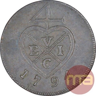 Copper Half Pice Coin of Bombay Presidency. 