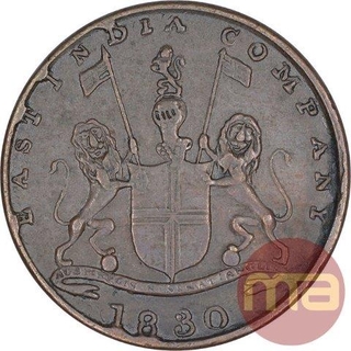 Rare Copper Quarter Anna Coin of Mumbai Mint of Bombay Presidency.