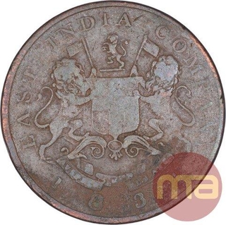 Copper Half Anna Coin of Bombay Presidency.