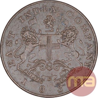 Copper Half Anna Coin of Bombay Presidency.