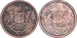 Lot of Two Copper Pie Coins of Bombay Presidency.