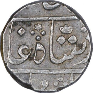 Silver One Rupee Coin of Mumbai Mint of Bombay Presidency.