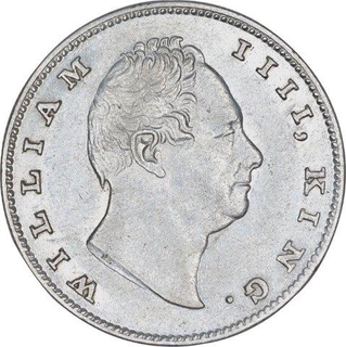 Silver One Rupee Coin of King William IIII of Calcutta Mint of 1835.