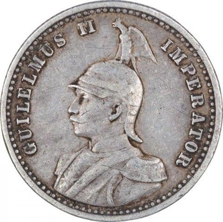 Silver Quarter Rupie Coin of Kaiser Wilhelm II of German East Africa of 1901.