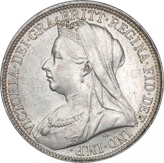 Silver One Florin Coin of Victoria of Great Britain of 1897.