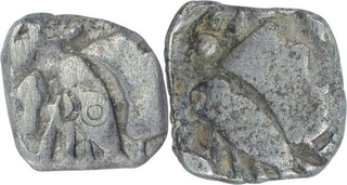 Punch Marked Silver Half Karshapana Coins of Surasena Janapada.