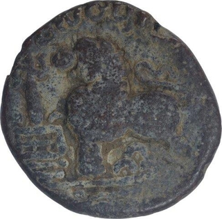 Rare Lead Unit Coin of Vasisthipura Isamahisa of Mahashatrapa.