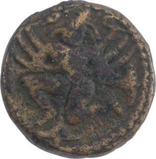 Copper Three jital Coin of Krishanadevaraya of Vijayanagar Empire.