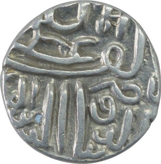 Silver Quarter Tanka Coin of Nasir ud Din Mahmud I of Muhammadabad Mint of Gujarat Sultanate.