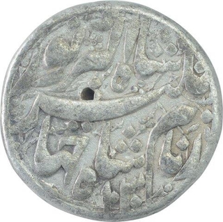 Silver One Rupee Coin of Jahangir of Lahore Mint.