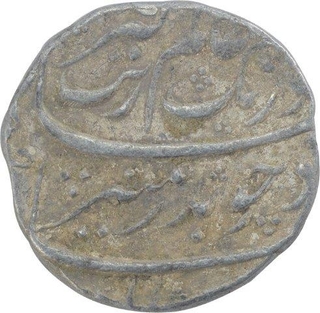 Silver One Rupee Coin of Aurangzeb Alamgir of Burhanpur Mint.