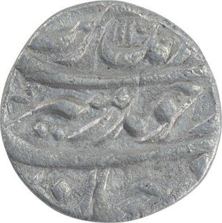 Silver One Rupee Coin of Aurangzeb Alamgir of Lahore Dar Ul Saltanat Mint.