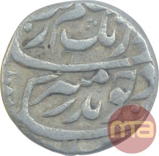 Silver One Rupee Coin of Aurangzeb Alamgir of Patna Mint.