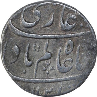 Silver One Rupee Coin of Shah Alam Bahadur of Bareli Mint.