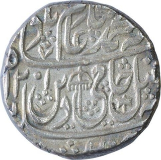 Rare Silver One Rupee Coin of Shah Alam II of Shahjahanabad Dar Ul Khilafat Mint.