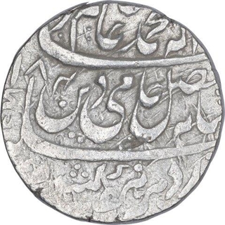 Silver One Rupee Coin of Bareli Mint of Rohilkhand.