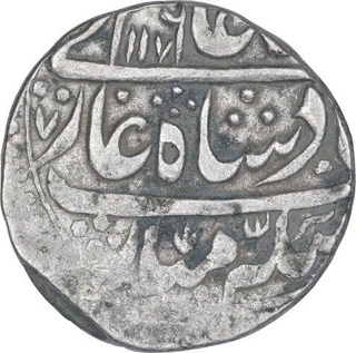 Silver One Rupee Coin of Muradabad Mint of Rohilkhand.