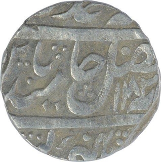 Silver One Rupee Coin of Mahe Indrapur Mint of Bharatpur State.