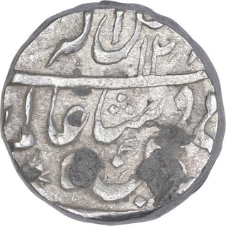 Silver One Rupee Coin of Dost Muhammad of Bhopal State.