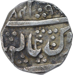 Silver One Rupee Coin of Jayaji Rao of Jhansi Mint of Gwalior State. 