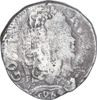 Silver One Rupia Coin of Maria I of Goa of Indo Portuguese.