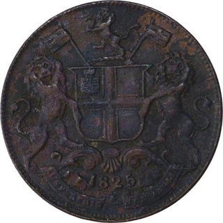 Copper Two Pie Coin of Madras Presidency.