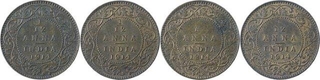 Bronze One Twelfth Anna Coins of King George V of Calcutta Mint of 1914.