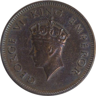 Bronze One Quarter Anna Coin of King George VI of Bombay Mint of 1940.