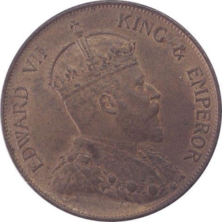 Copper One Cent of King Edward VII of Hong-Kong.