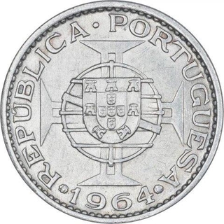 Silver Ten Escudos Coin of Timor of Portuguese.