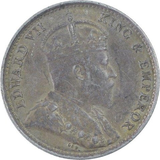 Silver Five Cent Coin of King Edward VII of Straight Settlement.