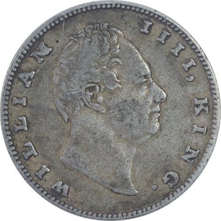 Error Silver One Rupee Coin of King William IIII of Bombay Mint of 1835.