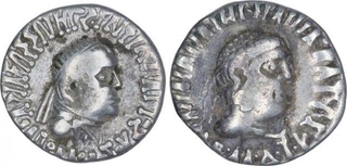 Silver Drachma Coins of Indo Greeks of Apollodotos II.