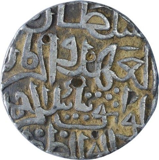 Silver One Tanka Coin of Taj Ud Din Firuz Shah of Hadrat Ahsanabad Mint of Bahamani Sultanate.