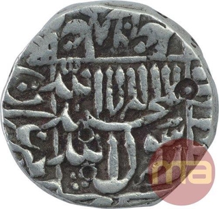 Silver One Rupee Coin of Murad Bakhsh of Surat Mint.