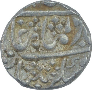 Silver One Rupee Coin of Sawai Jaipur Mint of Karauli State.