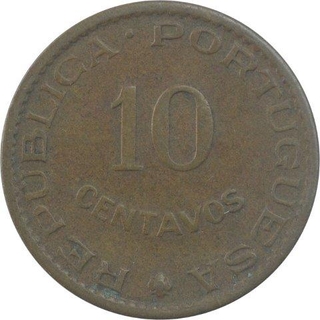 Bronze Ten Centavos Coin of Portuguese Administration of Indo Portuguese.