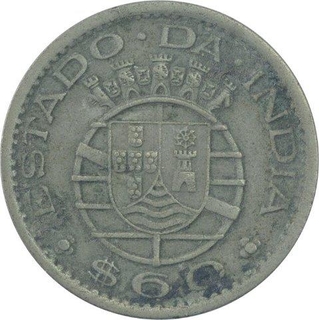 Copper Nickel Six Escudos Coin of Portuguese Administration of Indo Portuguese.